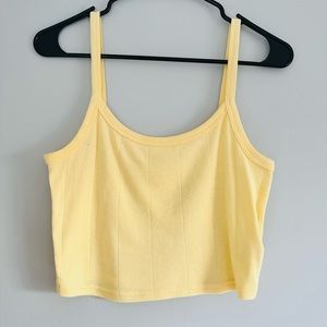❗BOGO Pacsun Pale Yellow Ribbed Crop Top